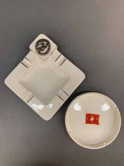 2 Gen. Gray ashtrays.