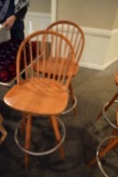 Wooden Swivel top Bar Stools