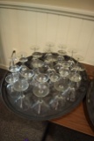 assorted glasses and tray