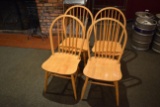 Lot of 4 Wooden Chairs