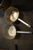 Lot of 2 aluminum sauce pans