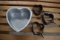 Lot of Heart Cake Pans