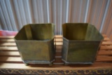 Lot of 2 Brass Containers