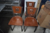 Lot of 3 Metal Frame Dining Chair with