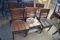 lot of 6 wooden dining chairs