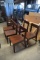 LOT OF 6 wooden squareback dining chairs
