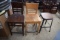 lot of 3 pub height chairs
