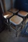 lot of 4 metal bar height stools