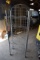metal display rack on casters