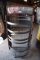 metal display rack on casters