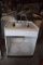 single bay sink with wood cabinet