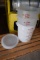 lot of 3 CAMBRO 22qt plastic storage containers w/lids