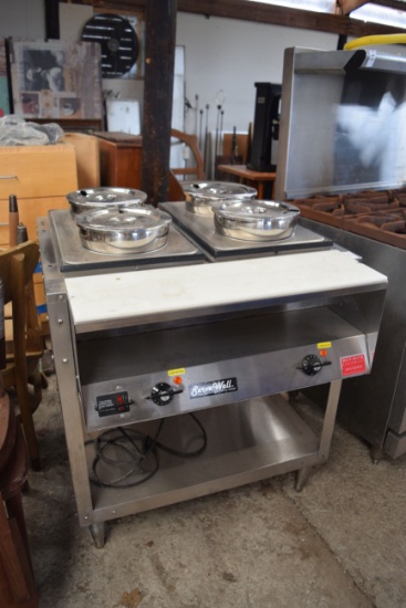 serve well electric 2 bay steam table