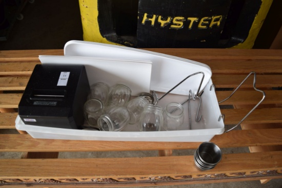 lot of POS printer and powder/pepper shakers/plastic trays