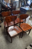 lot of 4 wooden dining chairs