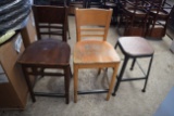 lot of 3 pub height chairs