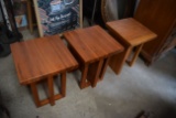 lot of 3 wooden tables