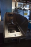 ss drop in hand sink with splash guard