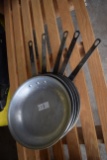 lot of 5- 10in thunder group saucepans