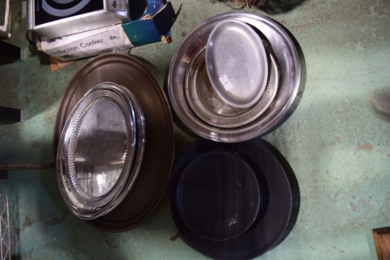 lot of serving trays