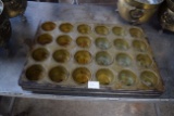 Lot of 5 Chicago Metallic Muffin Baking Pans
