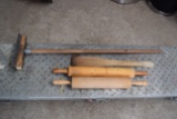 Lot of Pizza Oven Brush, Dough Rollers