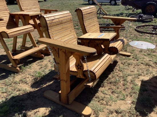 Dual Patio Swing w/ Center Table