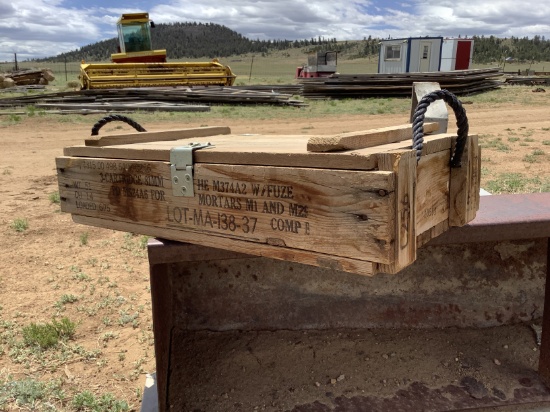 Antique Wooden Ammo Box