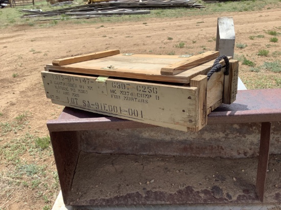 Antique Wooden Ammo Box