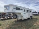2008 PLATINUM COACH SILVER SERIES 3-HORSE SLANT