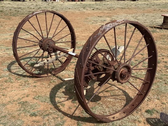 Axle & Iron Wheels