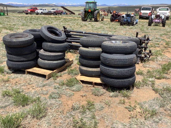 (12) Trailer House Axles & Tires