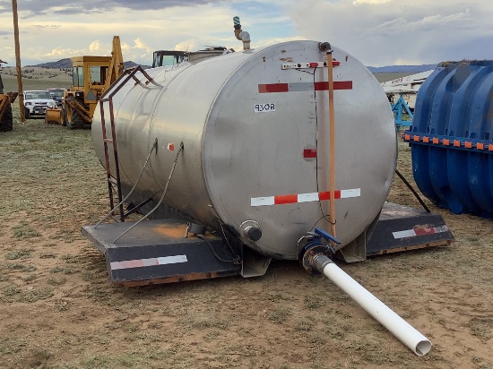 1500 Gallon Aluminum Water Tank