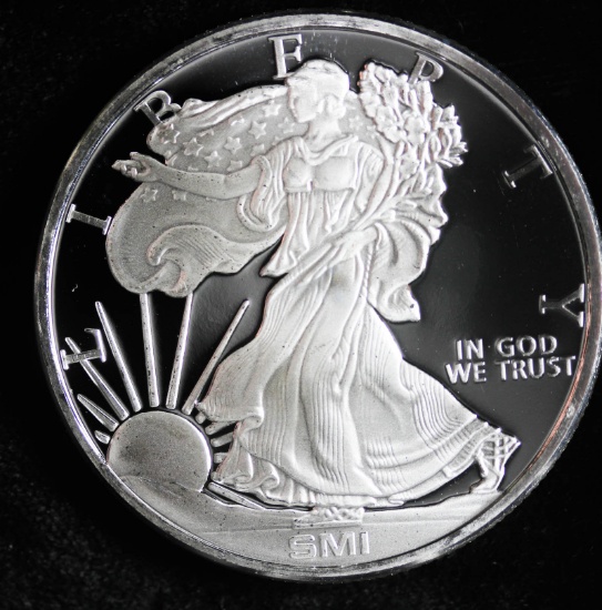 1OZ .999 FINE SILVER ROUND (SMI PROOF EAGLE)