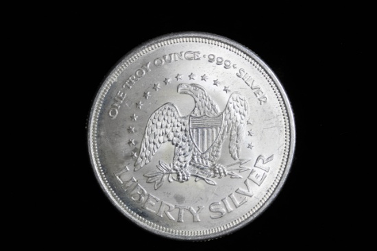 1OZ .999 FINE SILVER ROUND (LIBERTY SILVER)