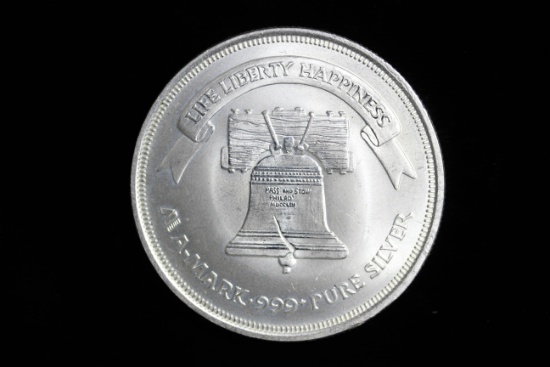 1OZ .999 FINE SILVER ROUND (LIBERTY SILVER)