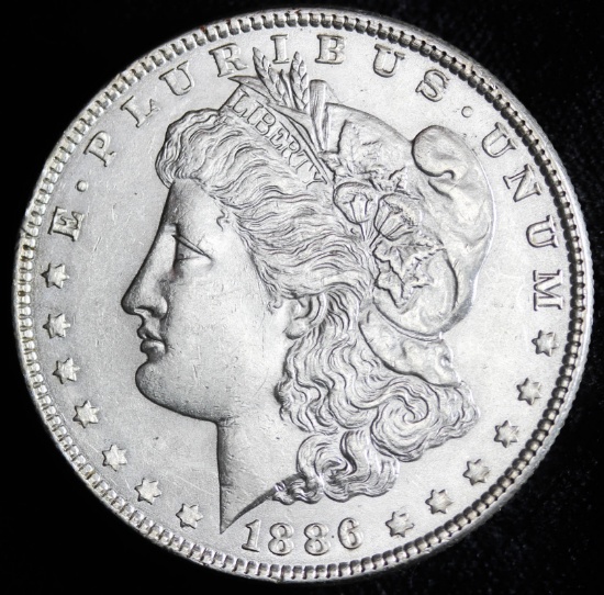 1886 SILVER MORGAN DOLLAR COIN GRADE GEM MS BU UNC MS++++ COIN