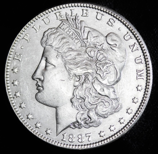 1887 SILVER MORGAN DOLLAR COIN GRADE GEM MS BU UNC MS++++ COIN