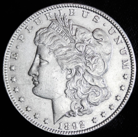 1892 SILVER MORGAN DOLLAR COIN NICE HIGH GRADE COIN