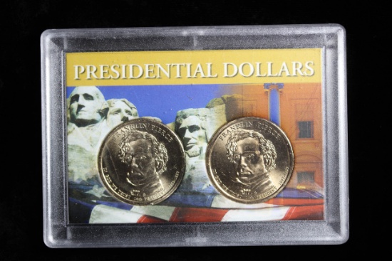 PRESIDENTIAL DOLLAR SERIES BOTH P & D MINT IN CASE (FRANKLIN PIERCE)