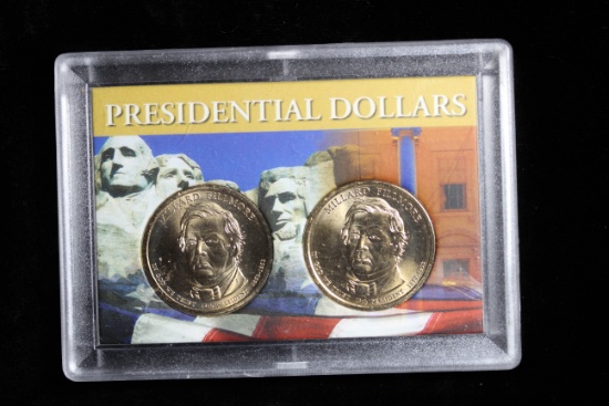 PRESIDENTIAL DOLLAR SERIES BOTH P & D MINT IN CASE (MILLARD FILLMORE)