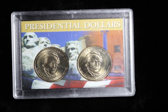 PRESIDENTIAL DOLLAR SERIES BOTH P & D MINT IN CASE (JAMES BUCHANAN)