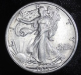 1935 WALKING LIBERTY SILVER HALF DOLLAR COIN GEM BU UNC MS++++