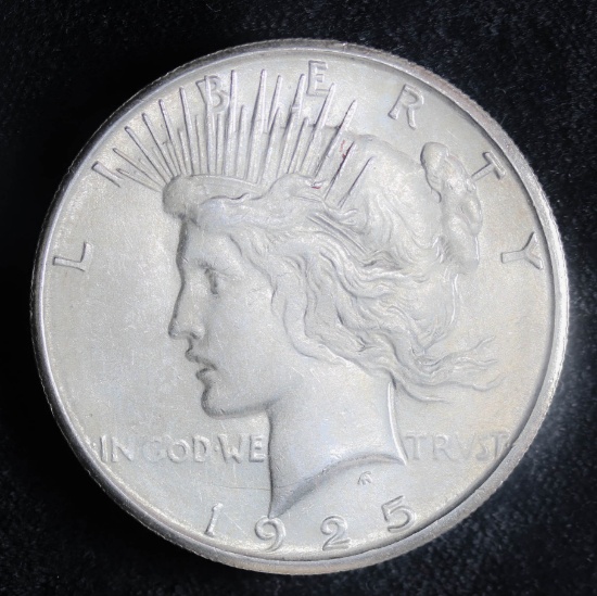 1925 S SILVER PEACE DOLLAR COIN GRADE GEM MS BU UNC MS+++COIN