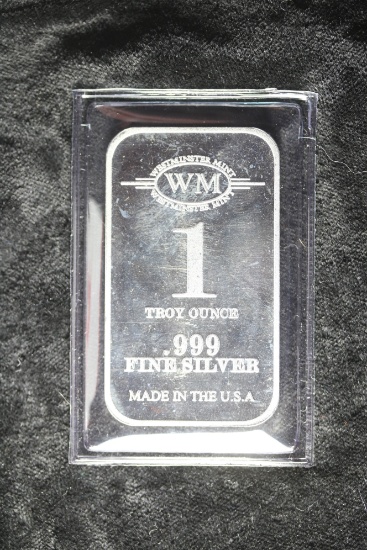 1OZ .999 FINE SILVER BAR (WESTMINISTER MINT)