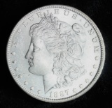 1887 SILVER MORGAN DOLLAR COIN GRADE GEM MS BU UNC MS+++COIN