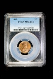 1919 WHEAT LINCOLN CENT PENNY COIN PCGS MS64 RED
