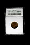 1921 S WHEAT LINCOLN CENT PENNY COIN ANACS AU53