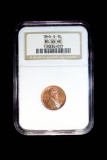 1945 S WHEAT LINCOLN CENT PENNY COIN NGC MS65 RED