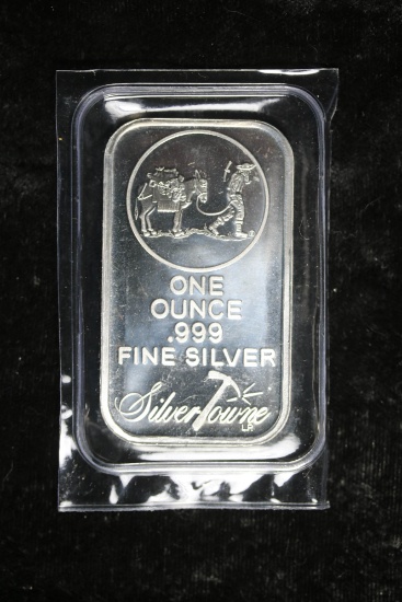 1OZ .999 FINE SILVER BAR (SILVERTOWNE)